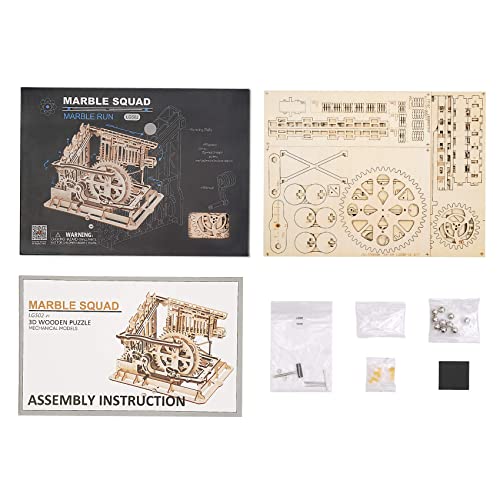 Rowood Marble Run 3D Puzzles For Adults, Wooden Town Diy Model Building Kits, Gift For Teen Boys Kids Age 14+ On Birthday Christmas - Cog Coaster #TOP5