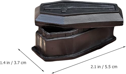 Miniatura 6 de Caja pequeña de ataúd de Halloween, 12 cajas de ataúd de plástico, cajas de ataúd en miniatura, cajas de dulces, ataúd de Halloween, decoración de