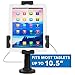 Mount-It! Secure Universal Tablet POS Kiosk with Wall Bracket Add-on | Locking Tablet Stand with Adjustable Clamp for iPad, iPad Air, Samsung Galaxy Tab, Surface Go & 7.9