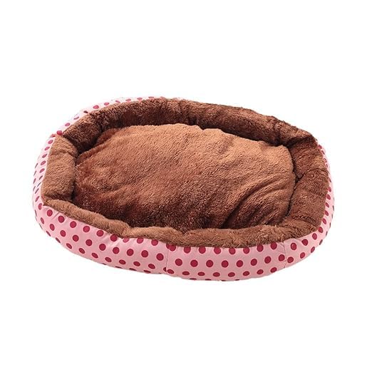 Petvit Dog & Cat Bed|Soft Plush Top Pet Bed|Oxford Cloth Polyester Filling|Medium Washable Dog Bed|Circular Cat Bed with Rise-Edge Pillow|QY039PC-L|Pink & Coffee (Medium) (B0D2Y3ZQ9X) Amazon Price History, Amazon Price Tracker