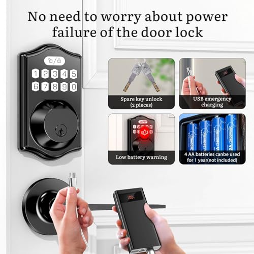Smart Biometric Front Door Lock with Camera