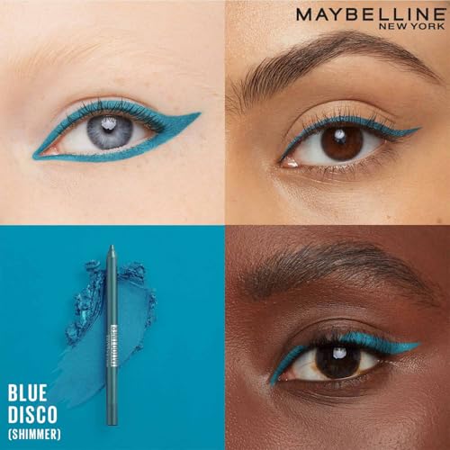 Image of Maybelline New York Tattoo Liner Gel Pencil, Sharpenable Eyeliner, Blue | Waterproof Eyeliner, 36H Wear, Shimmer finish, 1.2g