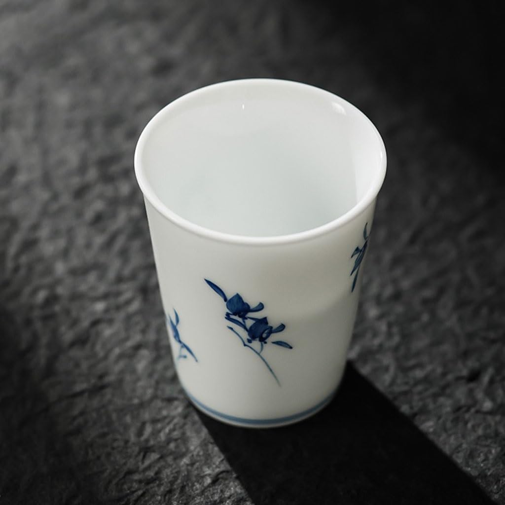 GSOUL Kungfu Tea cup Office Kung Fu Tea Set Hand-painted Butterfly Orchid Cup Home Master Drinking Small Tea Cups
