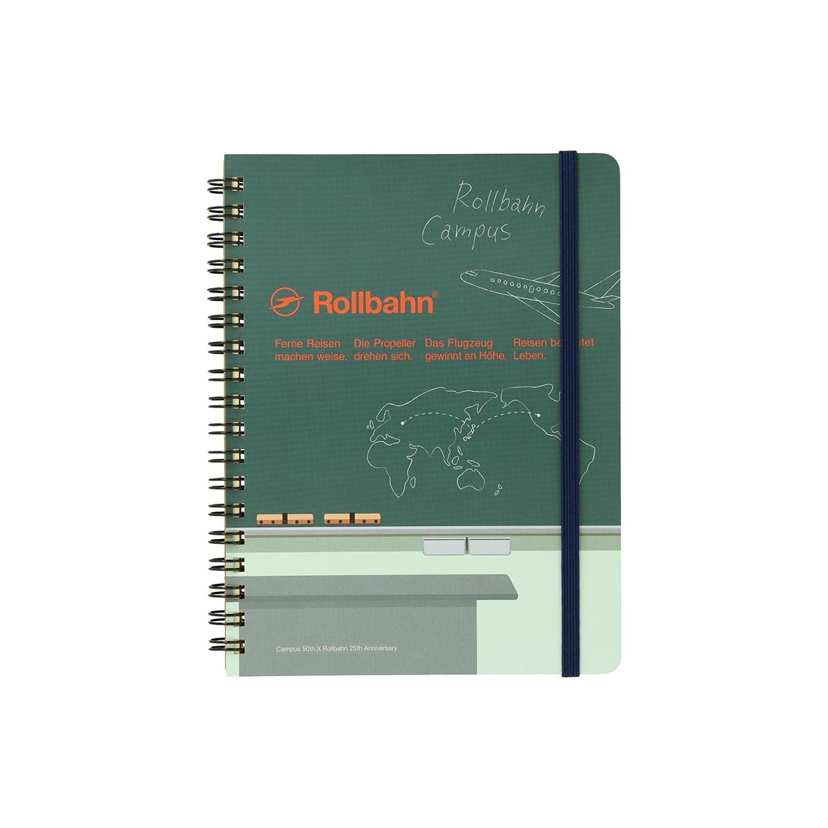 Delphonics Campus x Rollbahn Notepad with Pocket, L (C (Blackboard)) : Office Products