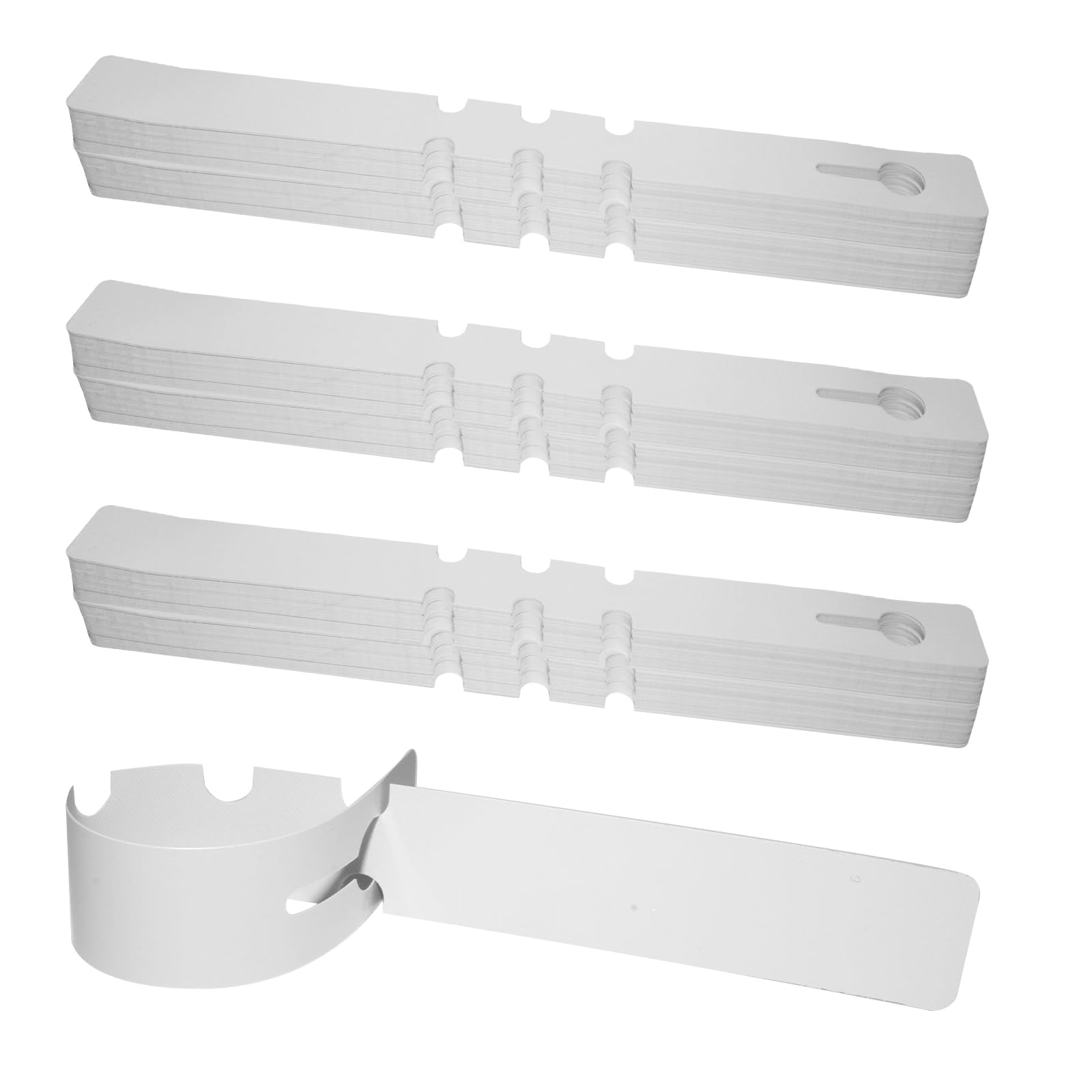 300Pcs Plastic Tree Labels, Garden Plant Tags Hanging Tags Wrap Around for Outdoor Plants Waterproof White