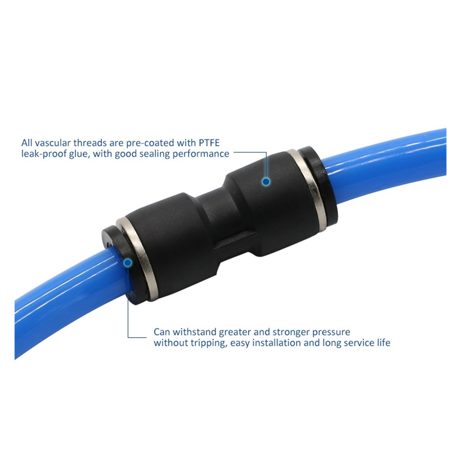 SBTRKT 50 oder 100 Stück PU 4 mm 6 mm 8 mm 10 mm 12 mm 14 mm 16 mm pneumatische Luftanschlüsse Besser als Blaue gerade PU-Anschlüsse (Color : 14MM, Size : 50PCS)