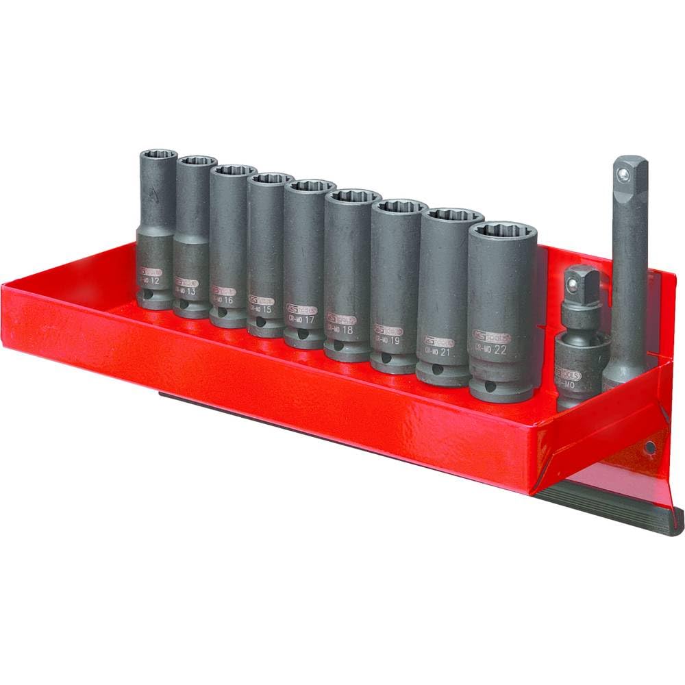KS Tools 515.1140 Serie bussola poligonale 1/2" per avvitatori ad impulsi, lunga, 13 pz