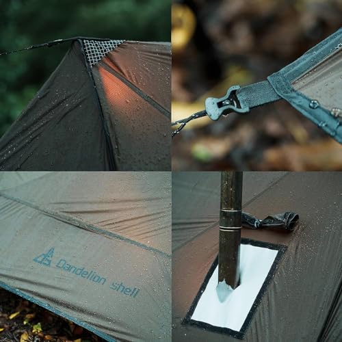 Dandelion Shell Hot Tent With Stove Jack Camping Tent Winter Tent 4 Season Tent 1-2 Person thumb #3