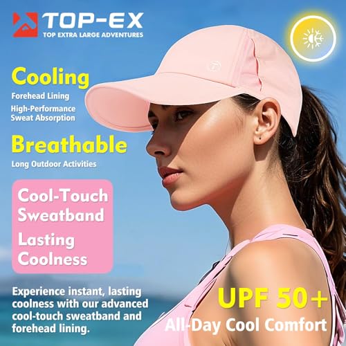 Image of TOP-EX ChicPony UPF 50+ Cooling High Ponytail Baseball Cap for Women