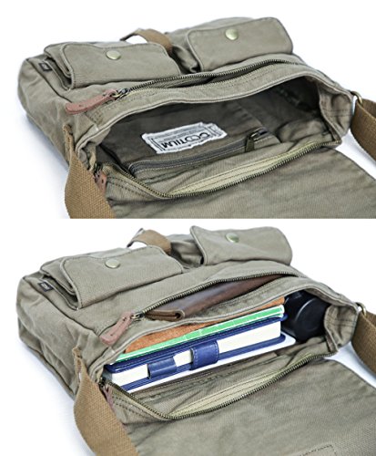 Gootium Canvas Messenger Bag - Vintage Crossbody Shoulder Bag Military Satchel - Image 7