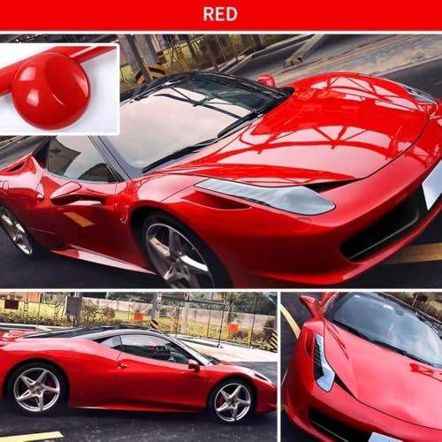 Image of HOME13 Red Glossy Vinyl Wrap Sheet for Car & Bike Self Adhesive Vinyl Wrap Sticker & Decal Roll Film for Car Vehicle and Motorcycle (24x300 Inches, Red Glossy)