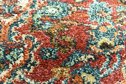 Bashian Collection Area Rug - Luxury Machine Made Polypropylene - Home Décor For Runner Rug, Entryway Rug, Living Room Rugs, 3.8' X 5.6', Rust #TOP6