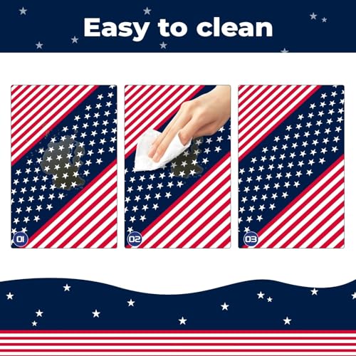 Childom 2 Pack Patriotic Tablecloths,Patriotic Decorations 54" x 108" Disposable American Flag Tablecloths for Event,Party Table Cloth Plastic for Veterans Day,4th of July,Picnic,Dinner,Party Supplies by Childom - Image 3