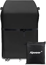 Aipwerer Housse Barbecue Exterieur, 600D Oxford Bache Barbecue pour Weber, Brinkmann, Enders, Char Broil, Housse de Protection BBQ de Anti-Vent, Anti-UV, Antipoussière, Anti-l'eau (76x66x110cm)