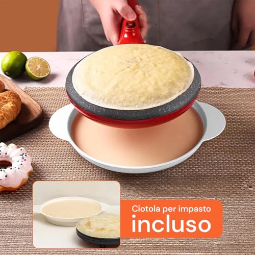 Crepiera Elettrica 600W Con Rivestimento Antiaderente E Accessori - 4