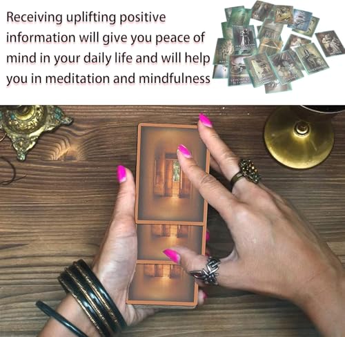 Image of DUNGRANI ENTERPRISE Tarot Card Game with 44 Pieces Past Life Tarot Cards Decks for Beginners, Classic Traditional Standard Tarot Deck Fortune Telling Game Divination Tools for Kids