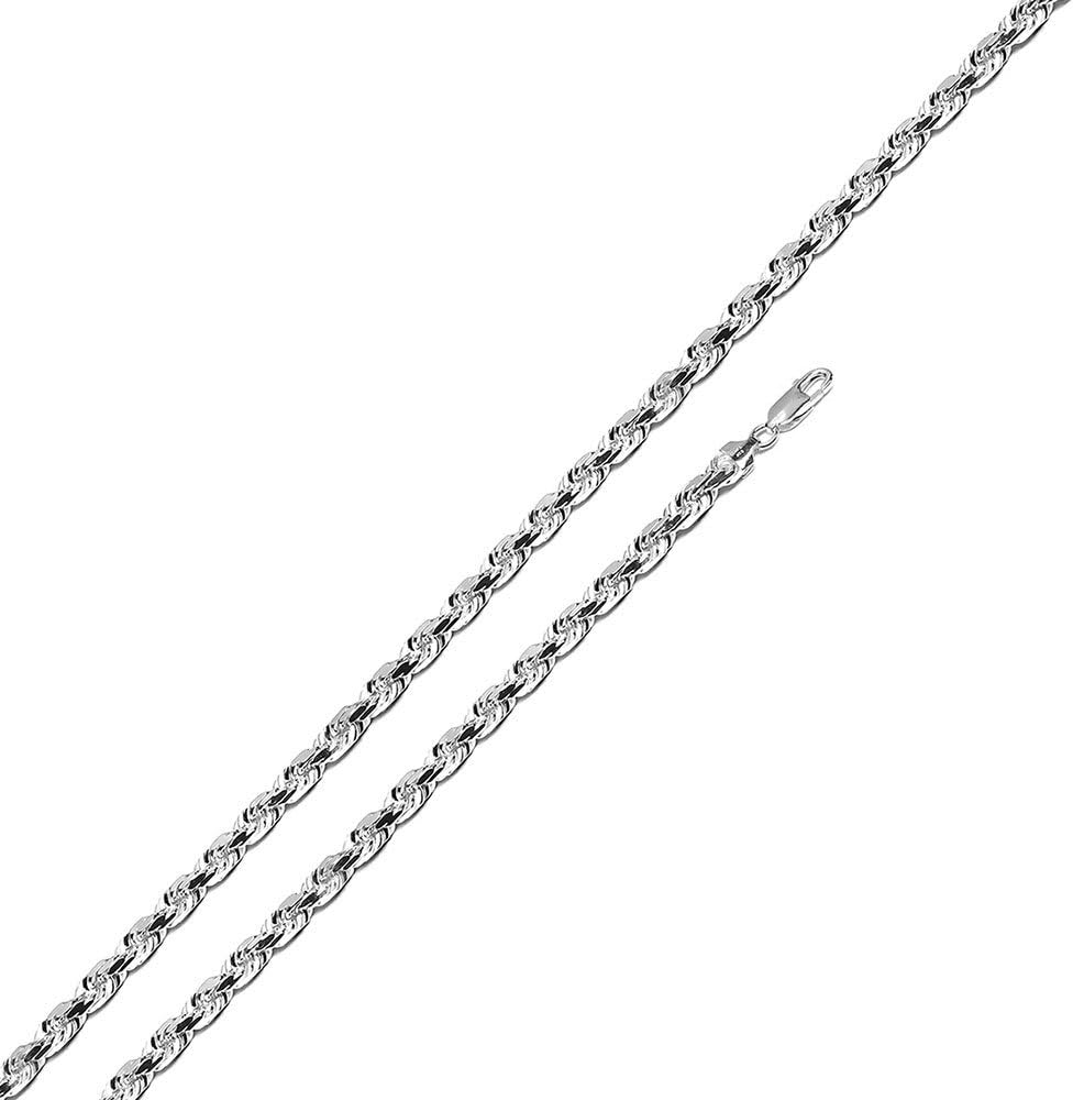 CloseoutWarehouse High Polished Sterling Silver Rope 060 Chain 2.8mm