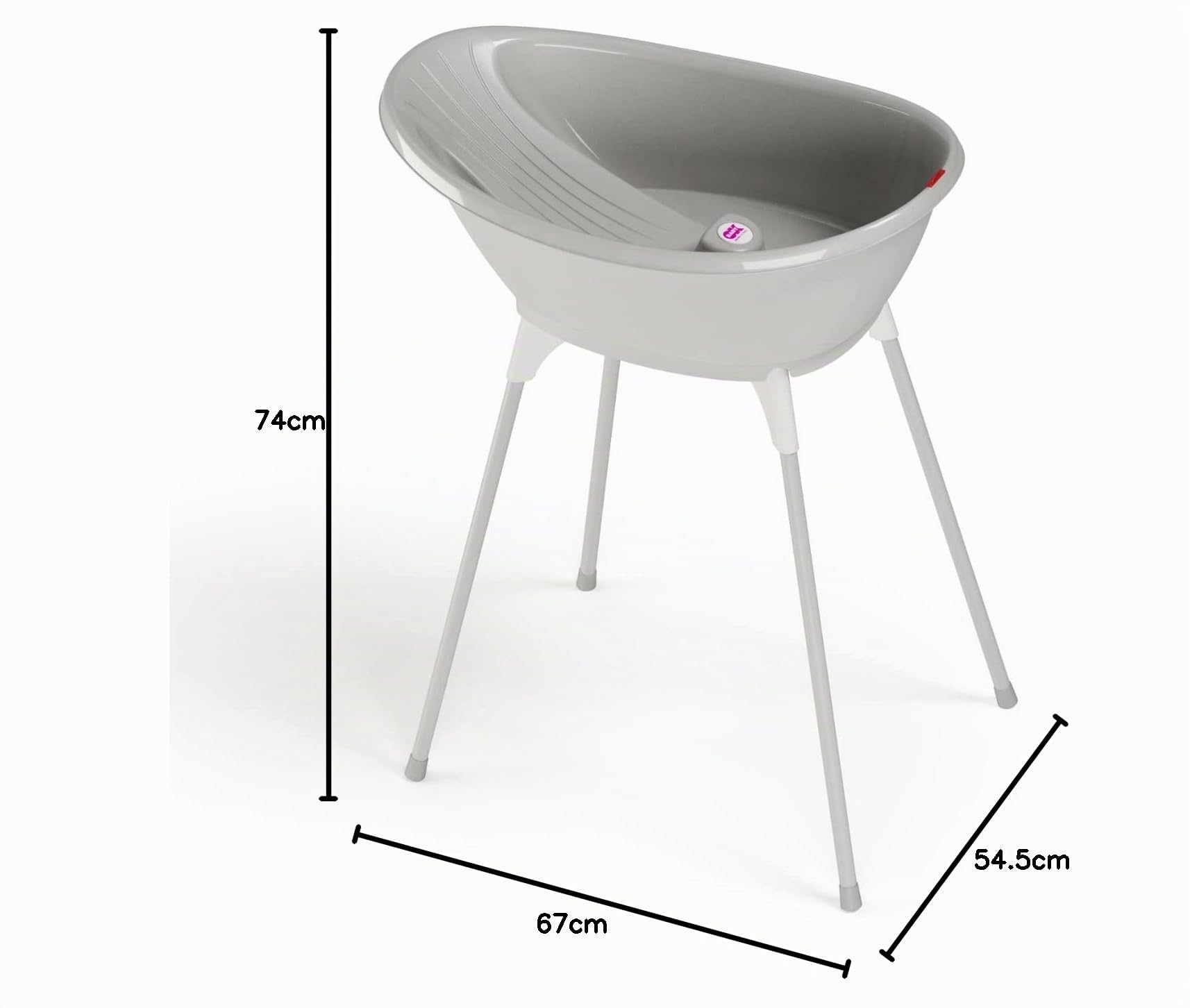 OKBABY Kit Bella bañera más soporte - Perfecto para la hora del baño desde 0-12 meses - Gris