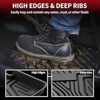 LASFIT Floor Mats for Honda Civic 2016-2021 [Non-Slip] Custom Fit All Weather Car Mats, [Solid and Flexible] Civic Car Accessories, Over 5 Years Lifespan, 1st & 2nd Row