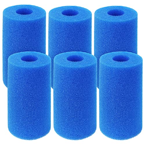 S-Union Esponja para Filtro de Piscina para Tipo A,Reutilizable y Lavable Cartucho de Filtro de Espuma de la Piscina,para Intex Tipo A Piscina,Acuario,SPA Filtro de Espuma(6 Piezas)