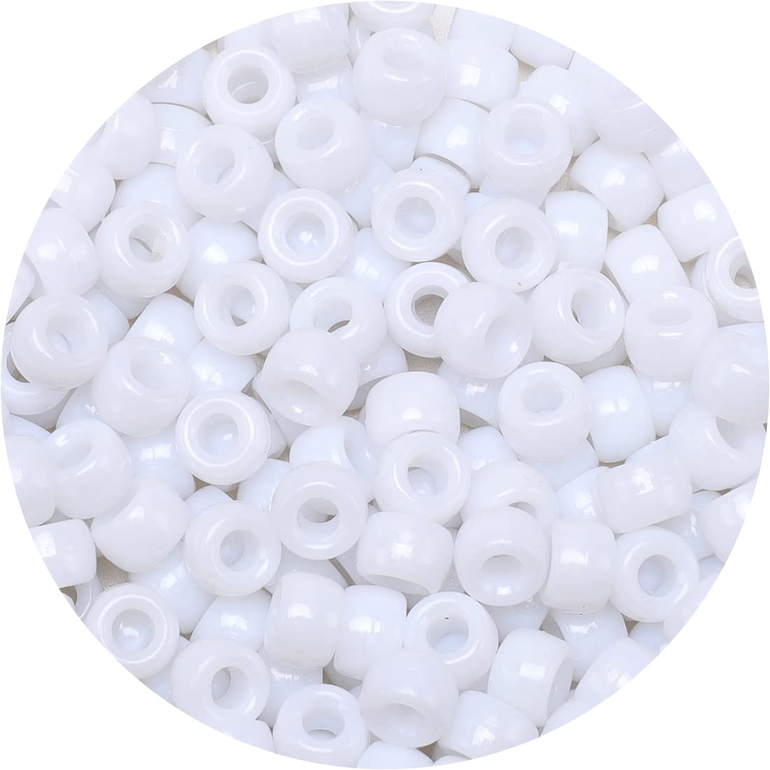 Eppingwin Assortimenti Di Perline E Perline (1000 Pony Beads-White Solid)..-image