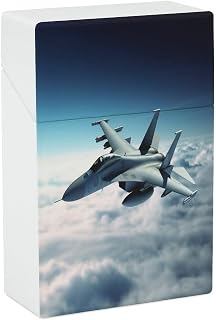 Aircraft Fighter Jets Cigarette Case Plastic Cigarette Holder | Cigarette Holder Case with Convenient Snap, Waterproof Cigarette Box, Portable Outdoor Smoking Accessory for Men Women