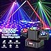 Two-Armed Moving Head Lights with RGBW 4-in-1 Stage Lighting Effect and Starry Effect Controlled by Remote,DMX512,AUTO,Sound-Activated and Master-Slave in DJ Party Concert Church Wedding Theater