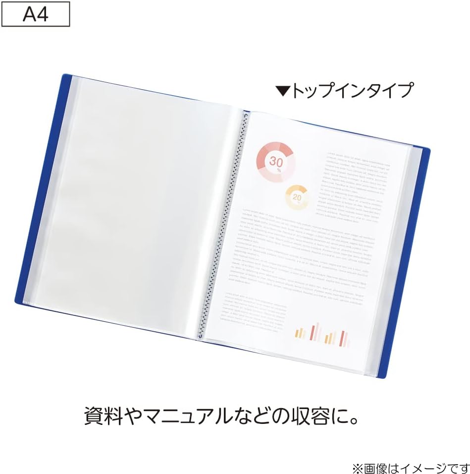 Lihit Lab SOERU N8103-1 Clear Book, A4, 60 Pockets, Frost Clear