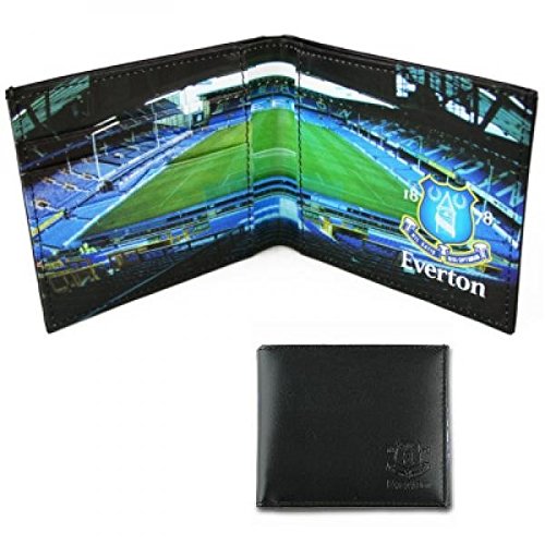 Everton FC portefeuille cuir véritable porte-carte stade panoramique anglais