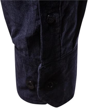 Men's Casual Thick Corduroy Shirt Long Sleeve Button Down Blouses Fall Warm Outwear Jacket