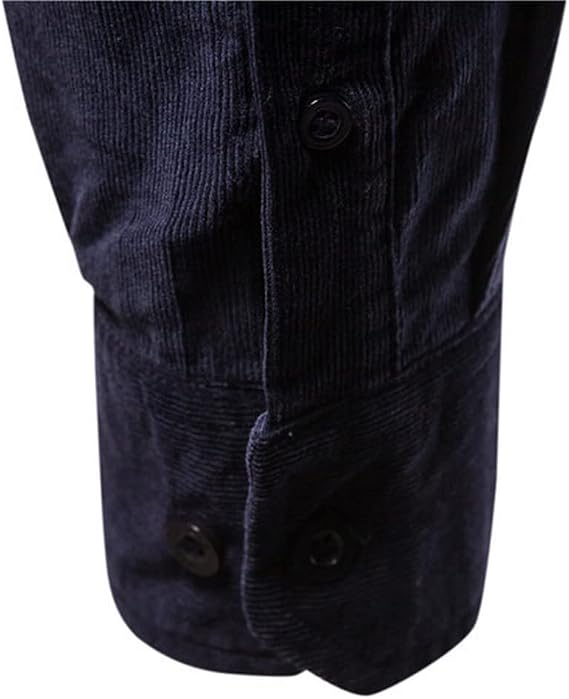 Men's Casual Thick Corduroy Shirt Long Sleeve Button Down Blouses Fall Warm Outwear Jacket