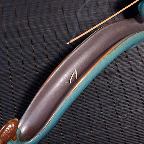 Nagu Fish Incense Stick Holder, Cute Ceramic Double Incense Burner, Funny Long Incense Ash Tray For Home Decoration,Yoga,Meditation,Tea #TOP2