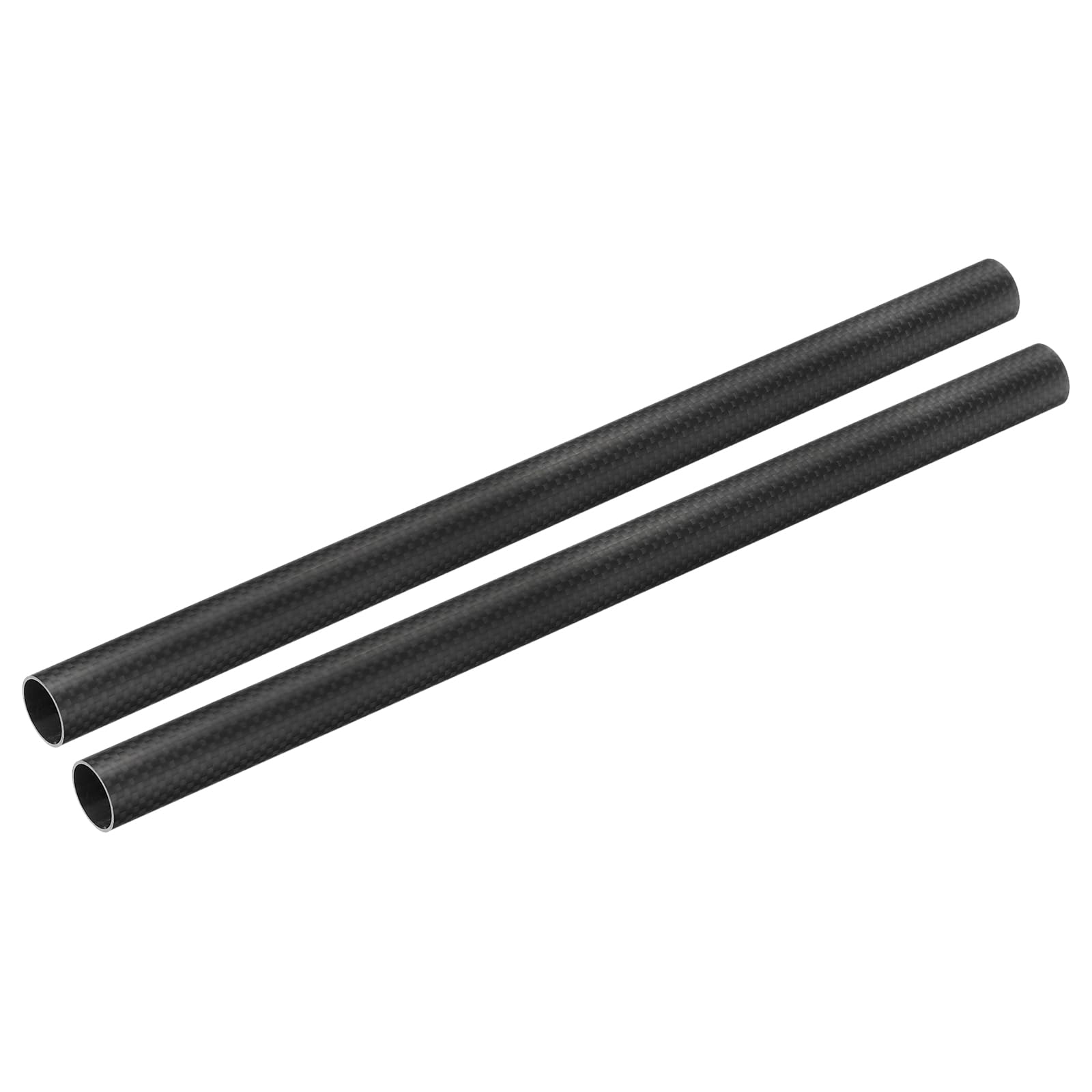 QUARKZMAN 2Pcs Tubes en Fibre de Carbone 18 x 20 x 330mm Surface Mate Rod 3K Enroulé en Fibre de Carbone pour avion RC Quadcopter Multicopter