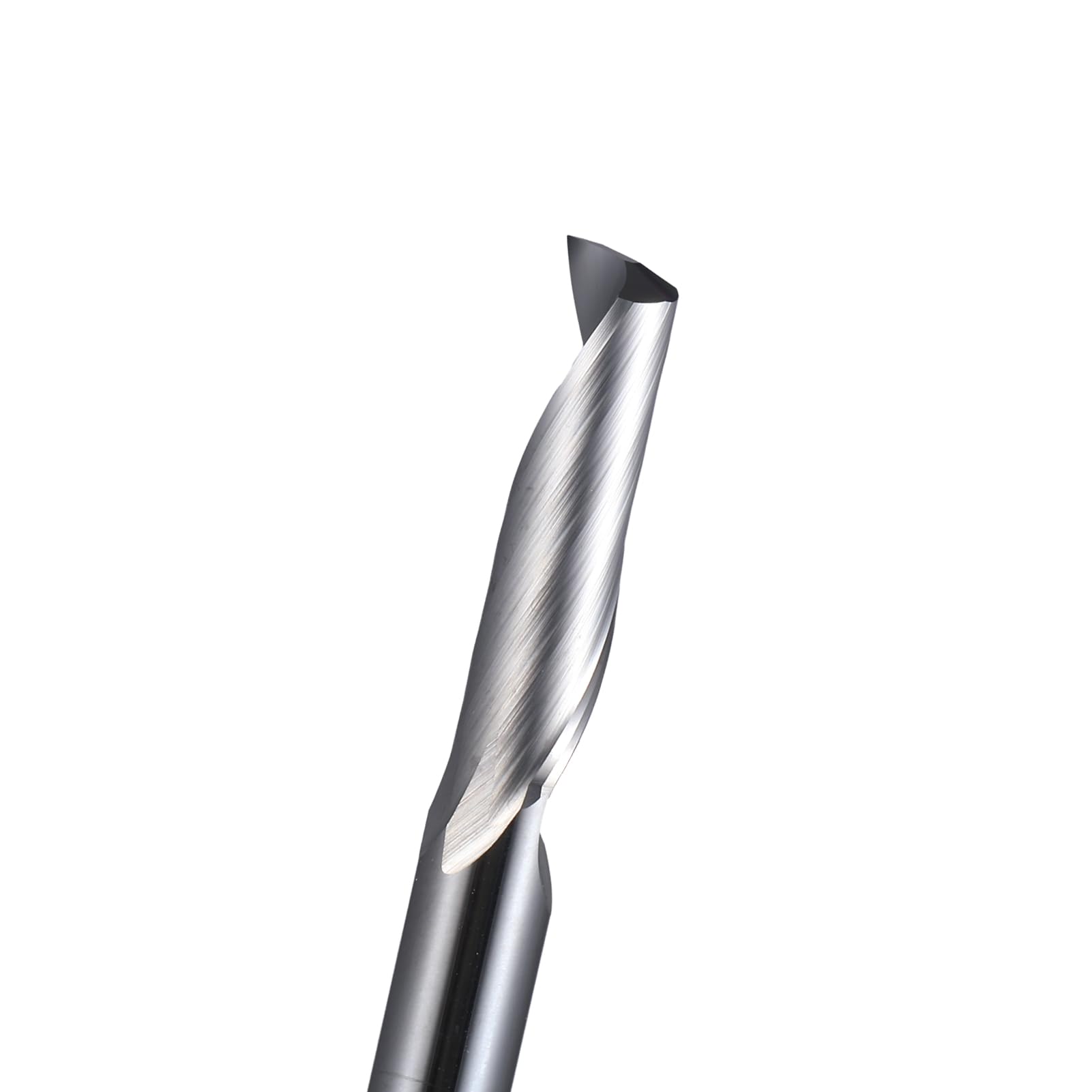 20 sztuk frezów spiralnych z pojedynczym fletem 3,175/4/5/6/8 mm, frezy CNC z twardego metalu do rzeźbienia w drewnie i grawerunku (3,175 x 2,5 x 12 x 38 l)
