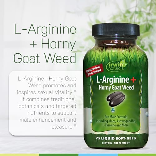 Irwin Naturals L-Arginine Horny Goat Weed Soft-Gels