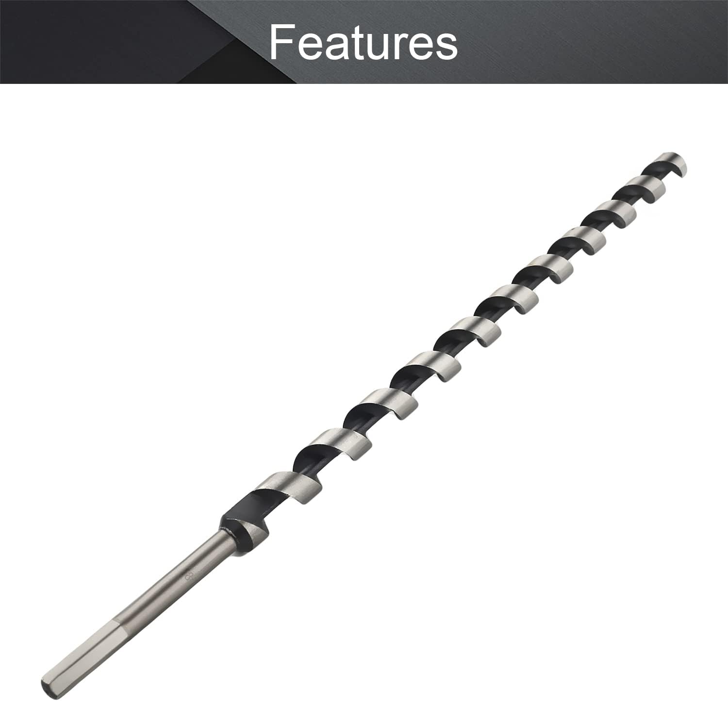 Utoolmart Auger Drill Bit Wood Hex Shank 18 x 460mm Cutting Dia High Speed Steel for Electric Bench Drill Woodworking Carpentry 1 Pcs
