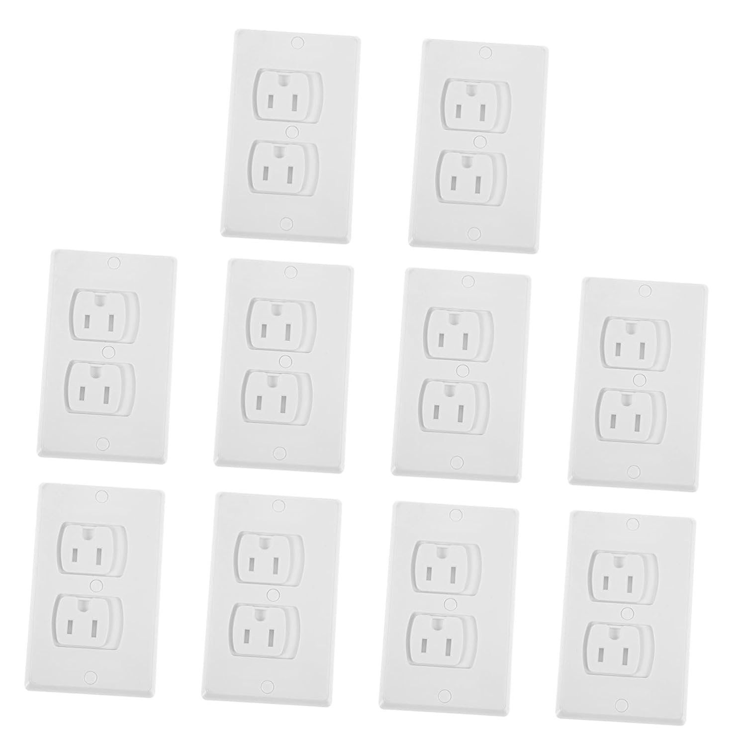 10pcs Socket Covers Electrical Outlet Cover Childproof Material Easy Install Corrosion