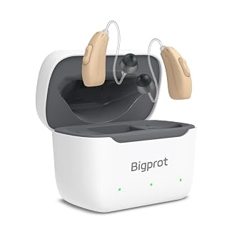OTC Hearing Aids for Seniors, 2026 Rechargeable Digital Sound Amplifier for Adults with Noise Cancelling White