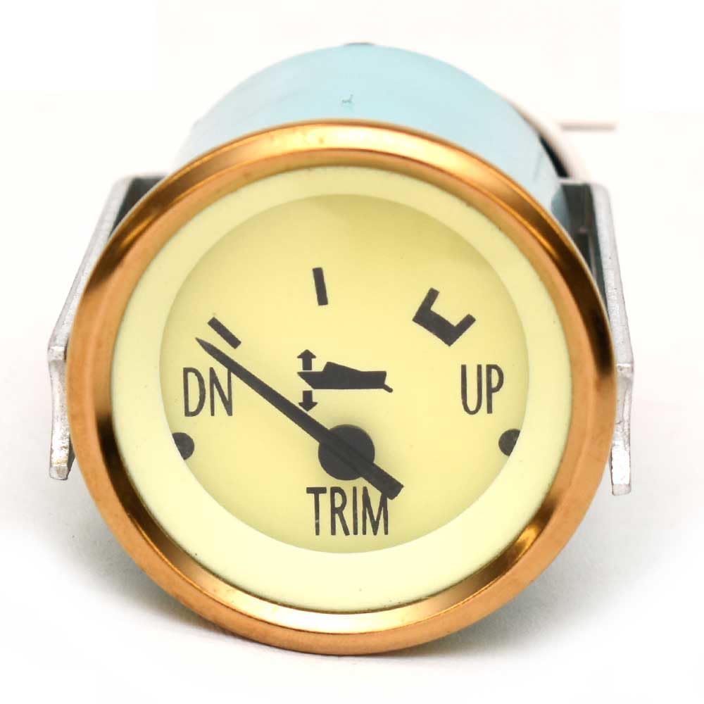 Teleflex Boat Trim Gauge 63648 | Mercury 2 Inch Gold Cream