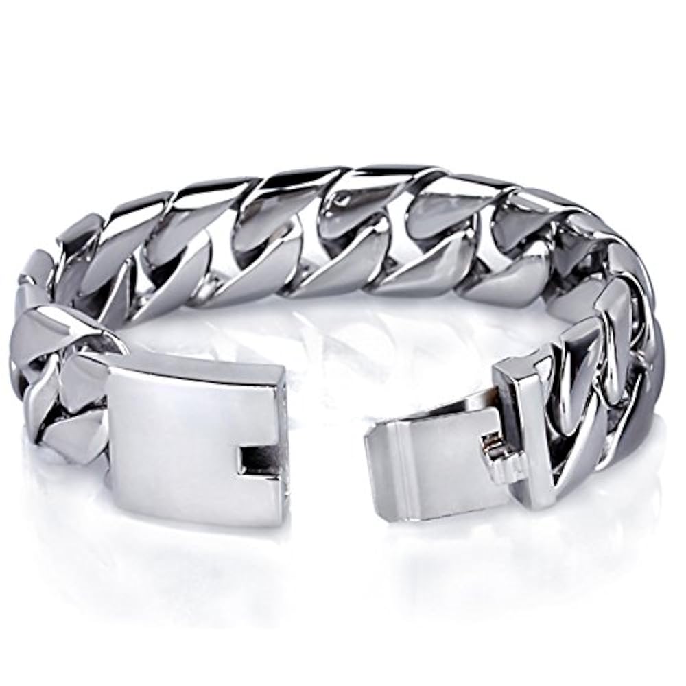 Amazon.com: Qiaonitu Mens Stainless Steel Silver 8.66