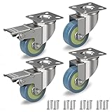 koffer rollen 50 mm –– STANDSICHERHEIT –– Die integrierten Bremsen verhindern ein Wegrollen und erhöhen die Standsicherheit zusätzlich durch das Blockieren der Lenkung.