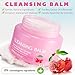 XIAMOFUZHOU Cleansing Balm Makeup Remover - 3.38 Oz Cherry Scented Moisturizing Hydrating Deep Nourishing Travel-friendly Smooth Face Cleanser Makeup Remover Clear Cleansing Balm for All Skin Types
