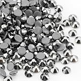 Jollin Hotfix Strass 1440 Piezas - Diamantes de imitación Hotfix a Granel, Hot fix Rhinestones Gemas Diamantes Termoadhesivos para Ropa, Manualidades y Deslumbrante, 4,8mm(SS20, Jet Hematite)