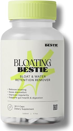 Bloating Bestie para mujeres y hombres - Suplemento de salud intestinal, apoyo a la digestión, removedor natural de retención de agua, ayuda a