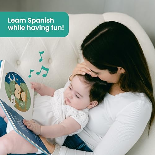 Image of Binibi Estrellita Bilingual Spanish Musical Book for Toddlers 1-3 | Libros en Espanol para Ninos. Bilingual lullaby sound book with classic Spanish nursery rhymes for toddlers, ages 1-3.