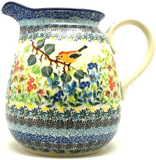 Polish Pottery Pitcher - 2 quart - Unikat Signature U5098