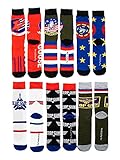 Unversal Men's Top Gun 6pk Casual Crew Socks 8-12, Multicolored