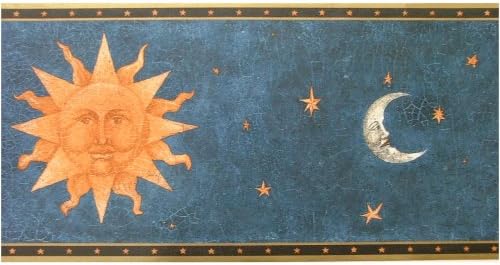 Imperial Blue Stars Wallpaper Border Pattern Number: NV3004b