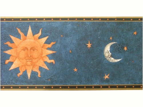 Imperial Blue Stars Wallpaper Border Pattern Number: Nv3004B #TOP6