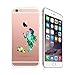 iPhone 6 / 6S, DECO FAIRY Art Paint Splash Ultra Slim Translucent Silicone Clear Case Gel Cover for Apple ( Little Green Mermaid Princess Paint Artwork Design )